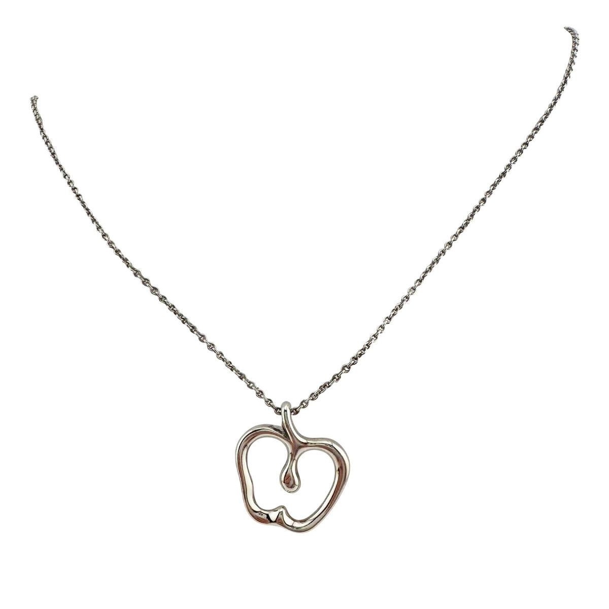 Tiffany & Co Apple Necklace in Sterling Silver 16" Chain A+ Stuff  A+ Stuff