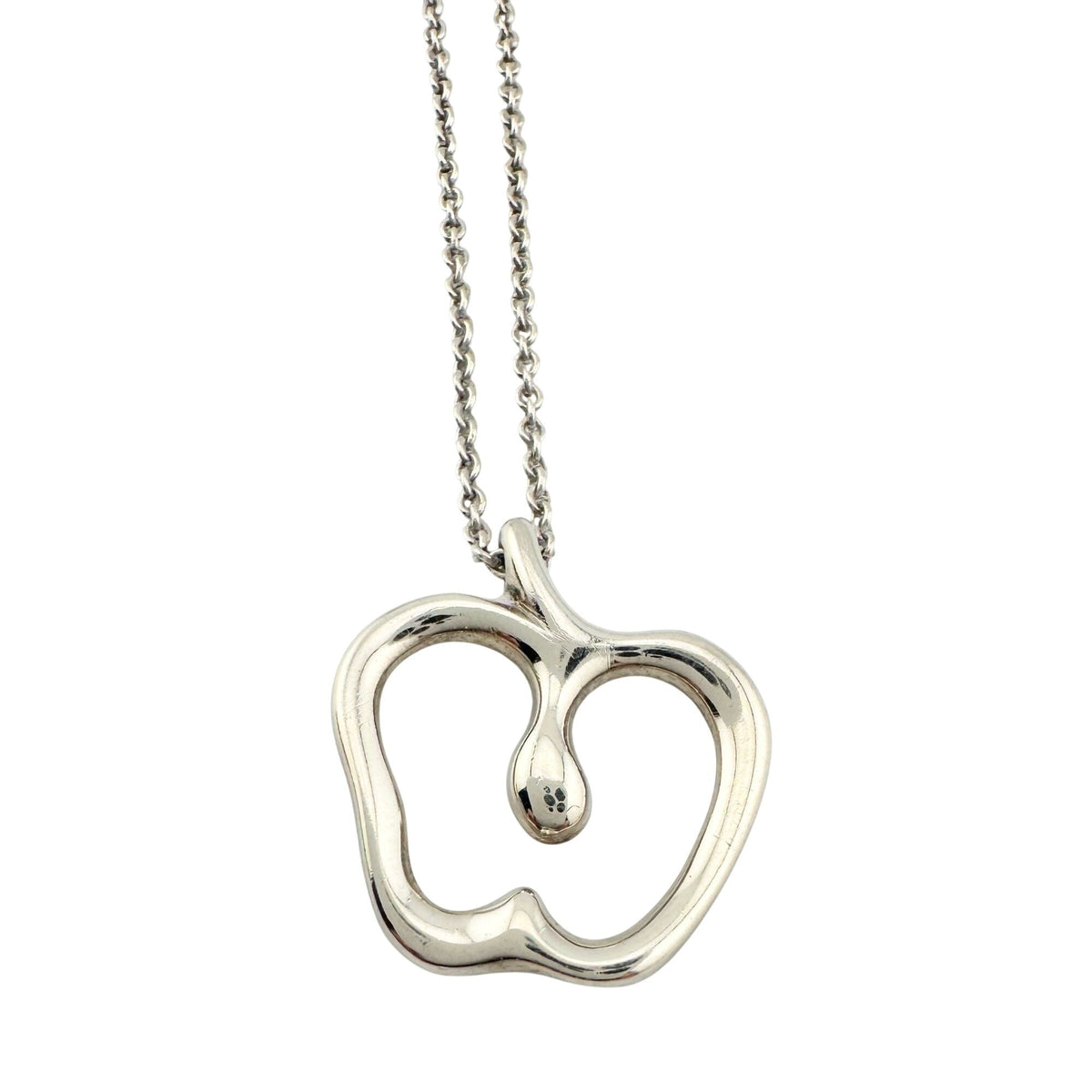 Tiffany & Co Apple Necklace in Sterling Silver 16" Chain A+ Stuff  A+ Stuff