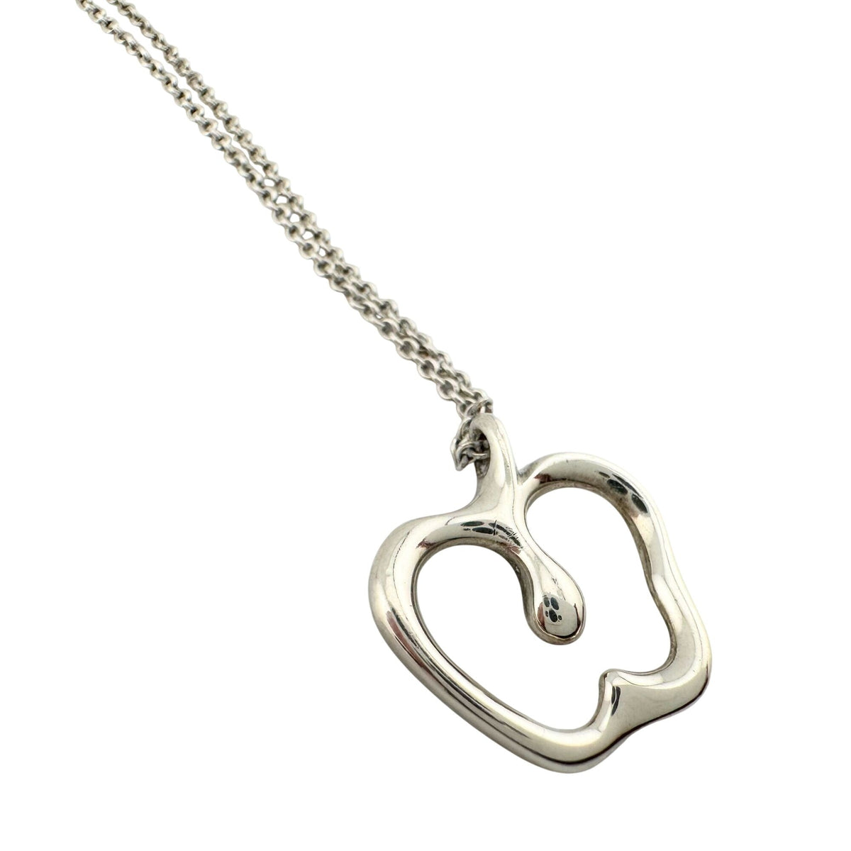 Tiffany & Co Apple Necklace in Sterling Silver 16" Chain A+ Stuff  A+ Stuff
