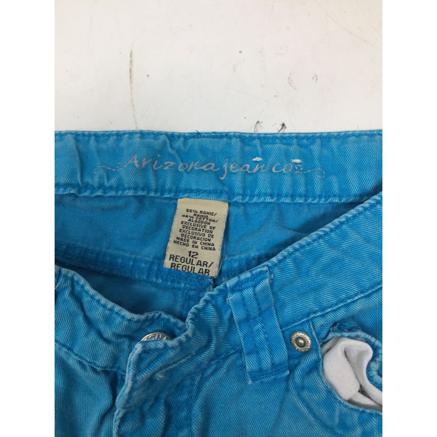 Girl's Arizona Jean Co Size 12 Regular Jean Shorts (Blue)