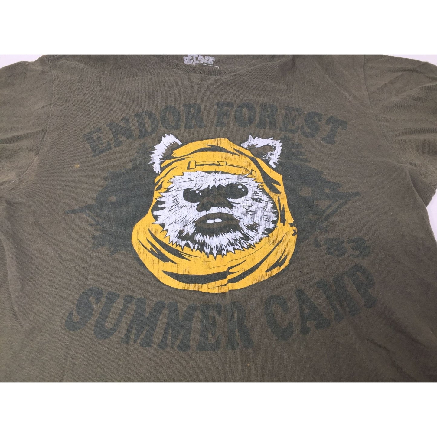 Stars Wars ''Endor Forest Summer Camp'' Short Sleeved Tee Shirt Men's Size Large