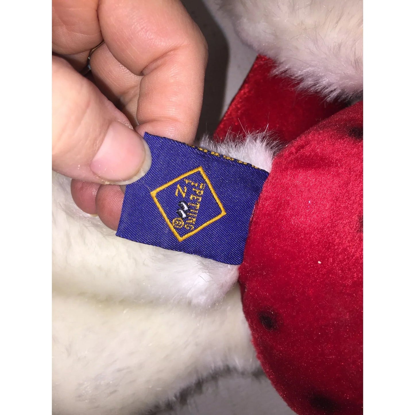 Valentine's Teddy Plush LOVE BUG w Hearts & Wings White Bear Luv Bug Gift - The Petting Zoo - A+ Stuff