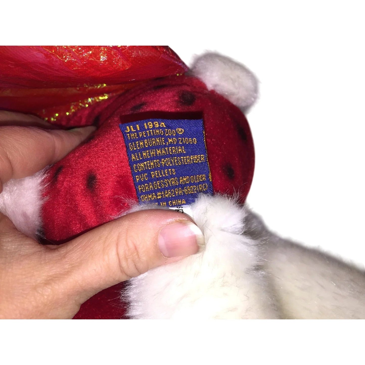 Valentine's Teddy Plush LOVE BUG w Hearts & Wings White Bear Luv Bug Gift - The Petting Zoo - A+ Stuff