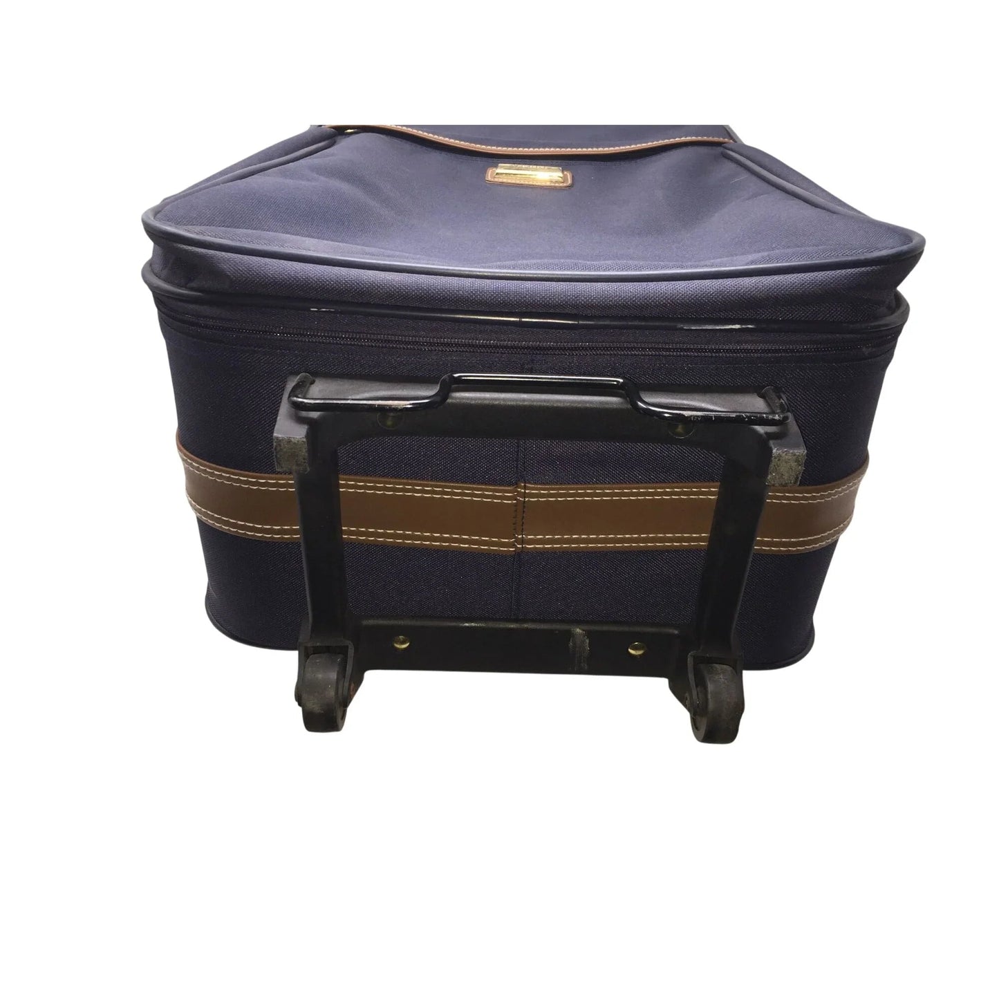VERDI Zippered Navy Blue Suitcase on Wheels - verdi - Luggage & Bags - A+ Stuff