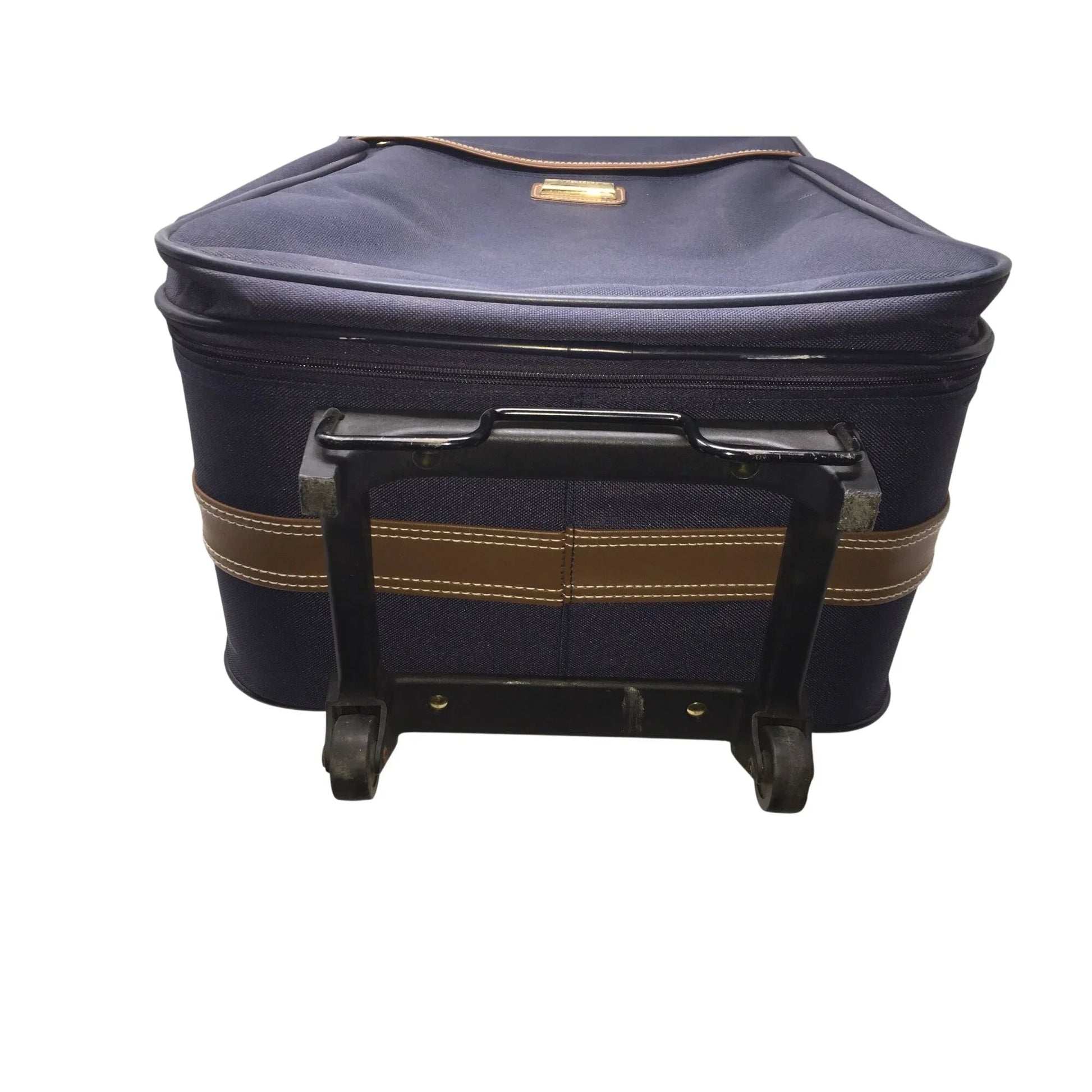VERDI Zippered Navy Blue Suitcase on Wheels - verdi - Luggage & Bags - A+ Stuff