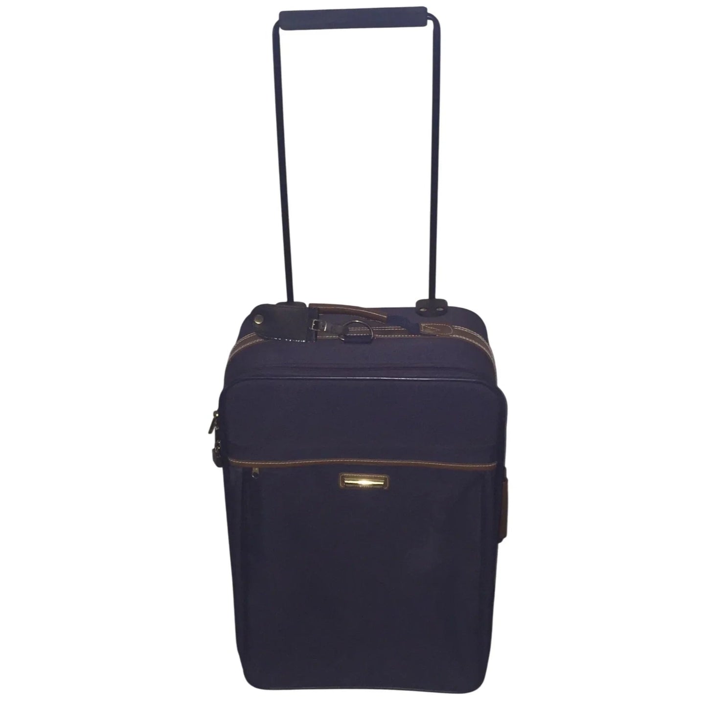 VERDI Zippered Navy Blue Suitcase on Wheels - verdi - Luggage & Bags - A+ Stuff