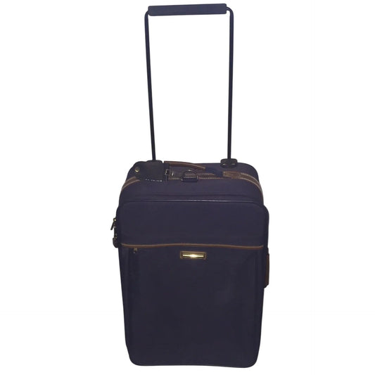 VERDI Zippered Navy Blue Suitcase on Wheels - verdi - Luggage & Bags - A+ Stuff