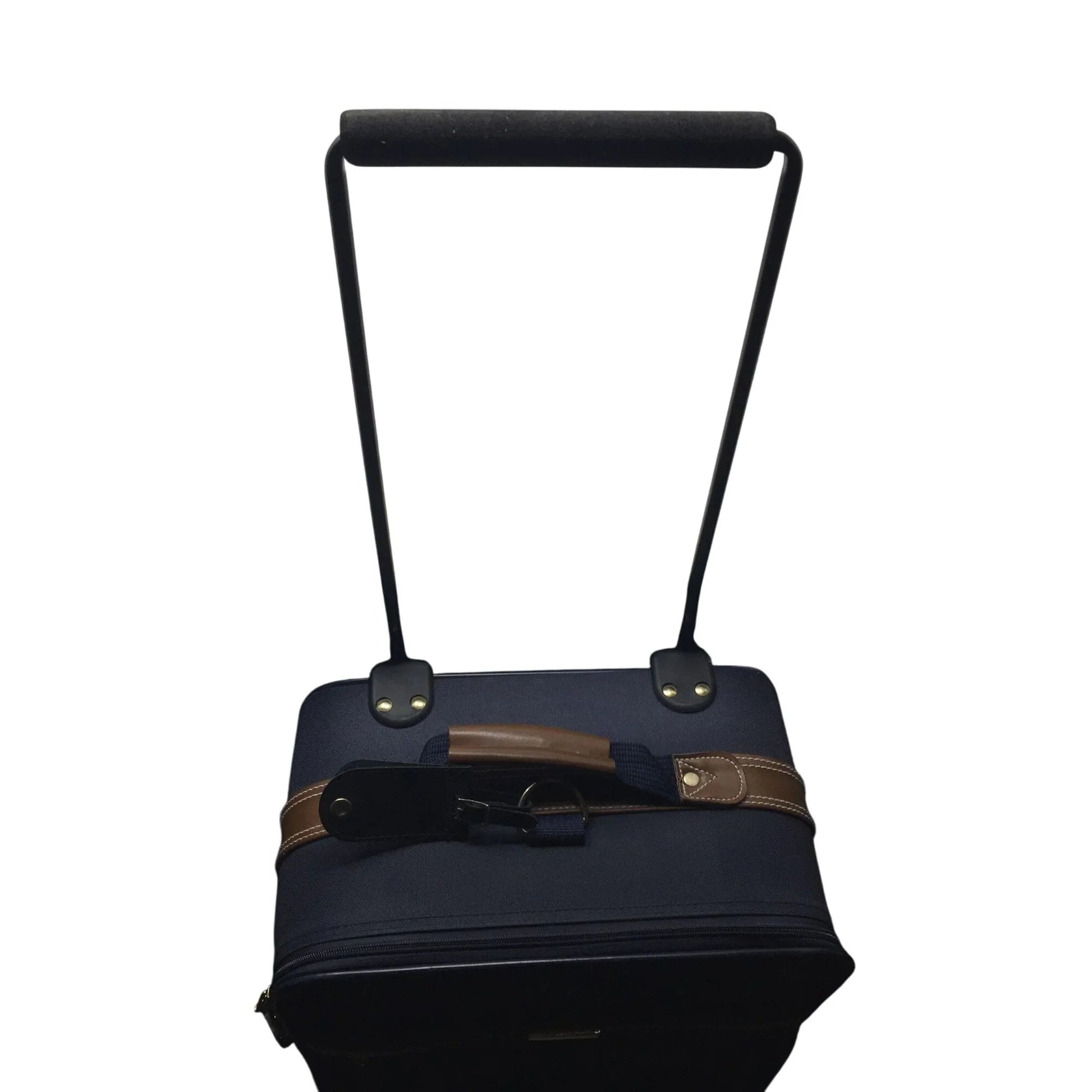VERDI Zippered Navy Blue Suitcase on Wheels - verdi - Luggage & Bags - A+ Stuff