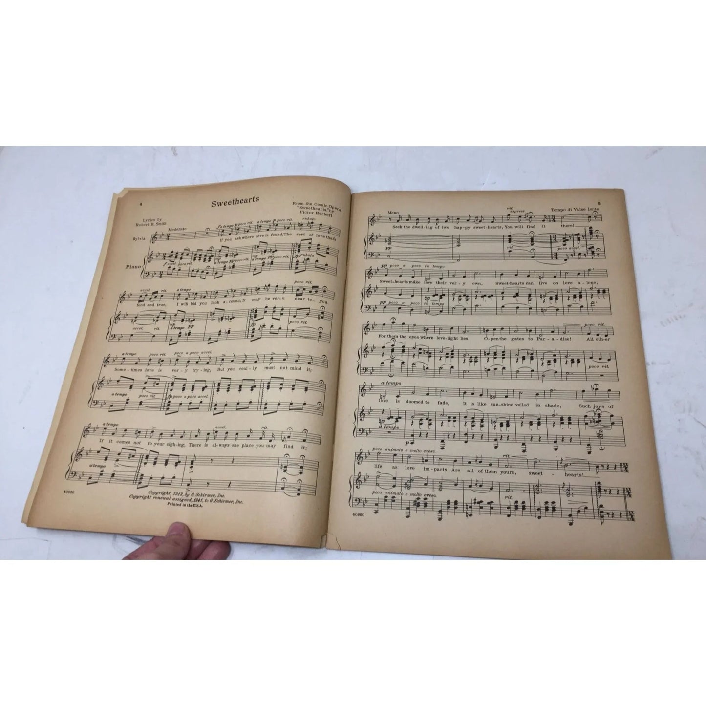 Victor Herbert Light Opera Songs Vintage Piano Sheet Music - A+ Stuff - Sheet Music - A+ Stuff