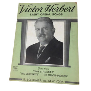 Victor Herbert Light Opera Songs Vintage Piano Sheet Music