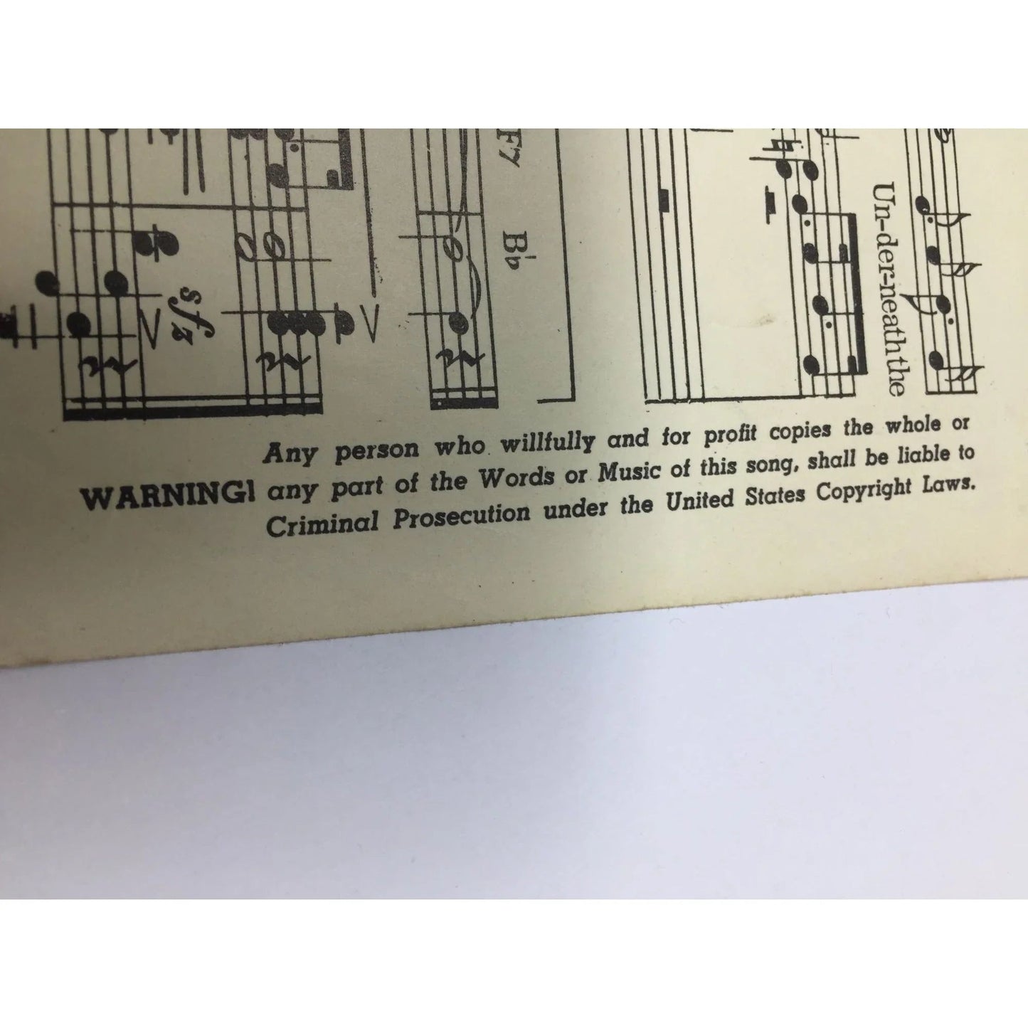 Vintage 1932 Sheet Music Book ''Underneath The Arches'' - A+ Stuff - SHEET MUSIC - A+ Stuff