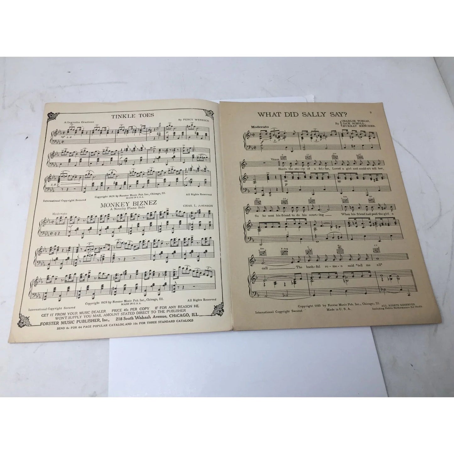 Vintage 1935 Sheet Music - ''What did Sally say?'' - A+ Stuff - SHEET MUSIC - A+ Stuff