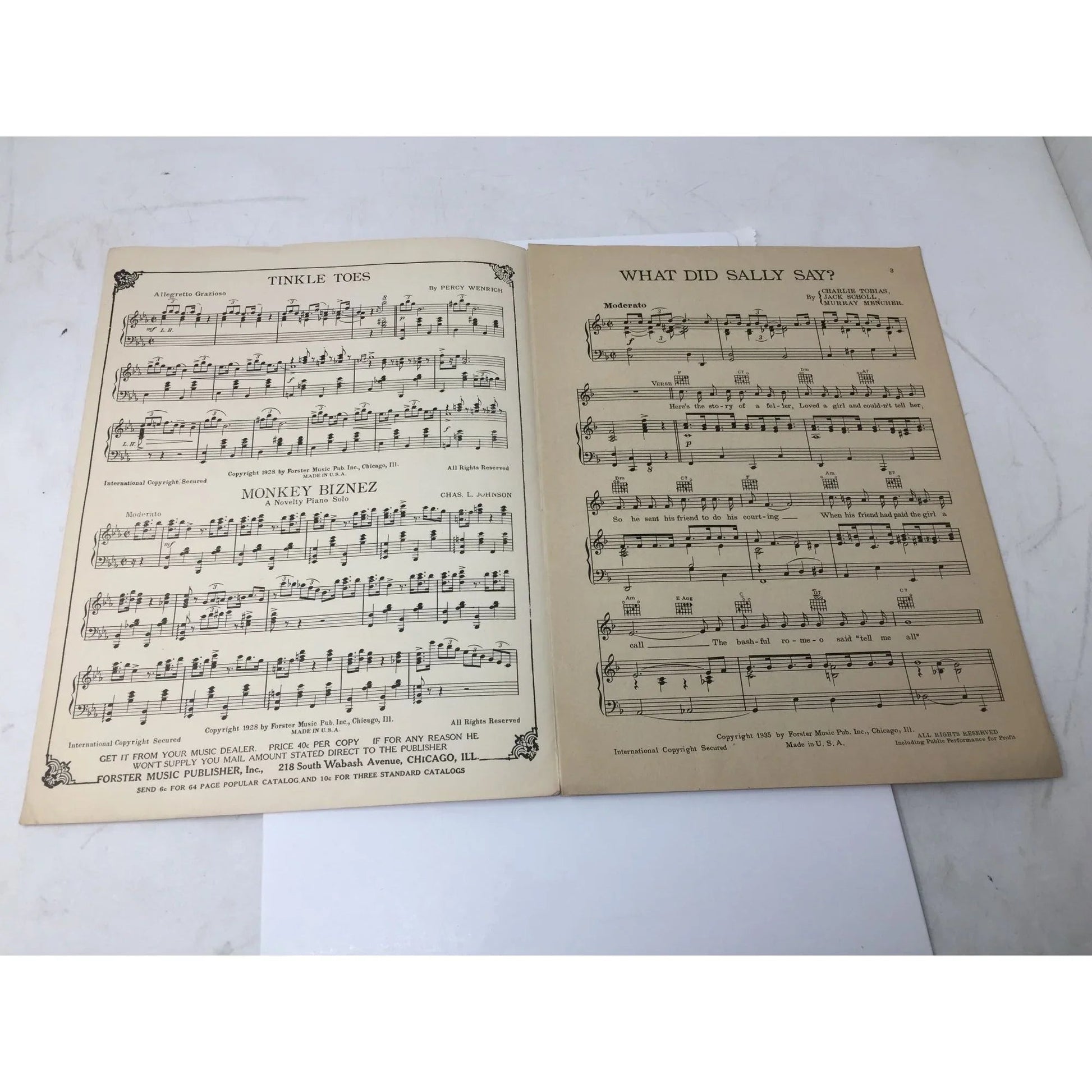 Vintage 1935 Sheet Music - ''What did Sally say?'' - A+ Stuff - SHEET MUSIC - A+ Stuff