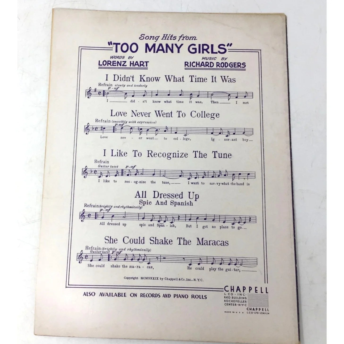 Vintage 1939 "CHATTERBOX" Sheet Music - unbranded - SHEET MUSIC - A+ Stuff