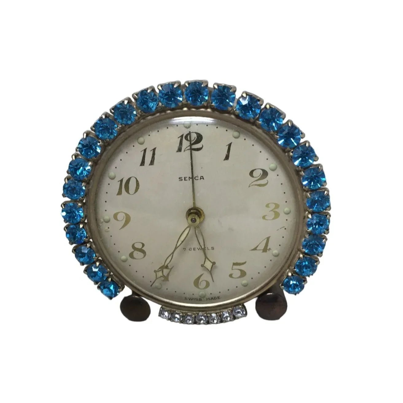 Vintage 1940s Semca Winding Alarm Clock Swiss Made 7 Jewels (untested) - semca - Collectibles - A+ Stuff