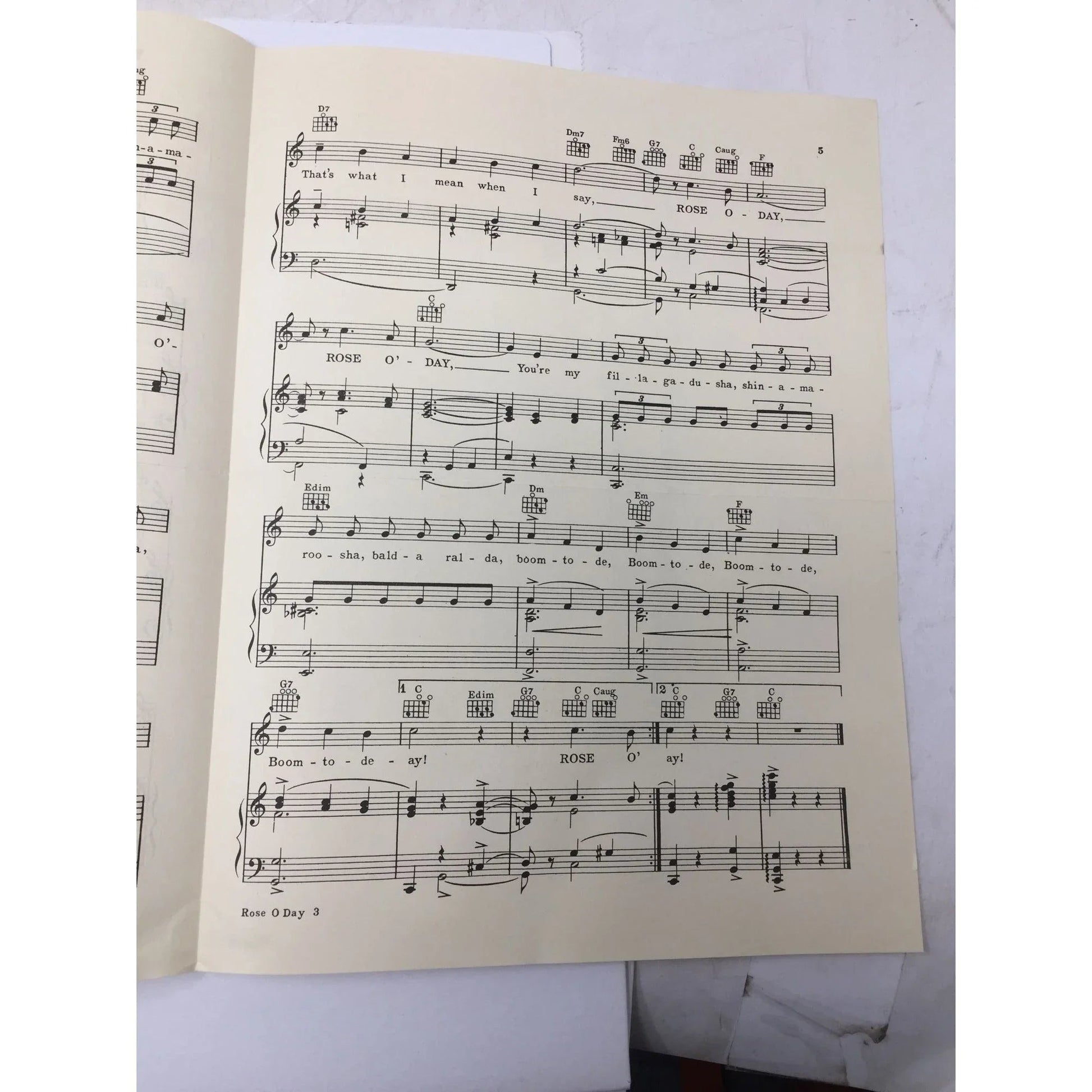 Vintage 1941 Sheet Music - ''Rose O' Day'' by Charlie Tobias and Al Lewis - A+ Stuff - Sheet Music - A+ Stuff