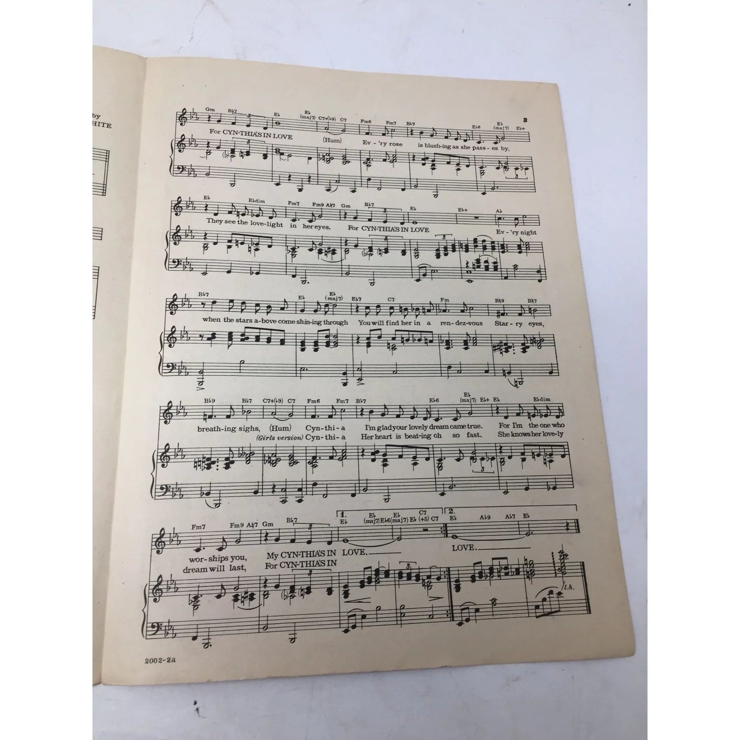 Vintage 1942 ''Cynthia’s In Love'' Sheet Music - A+ Stuff - sheet music - A+ Stuff