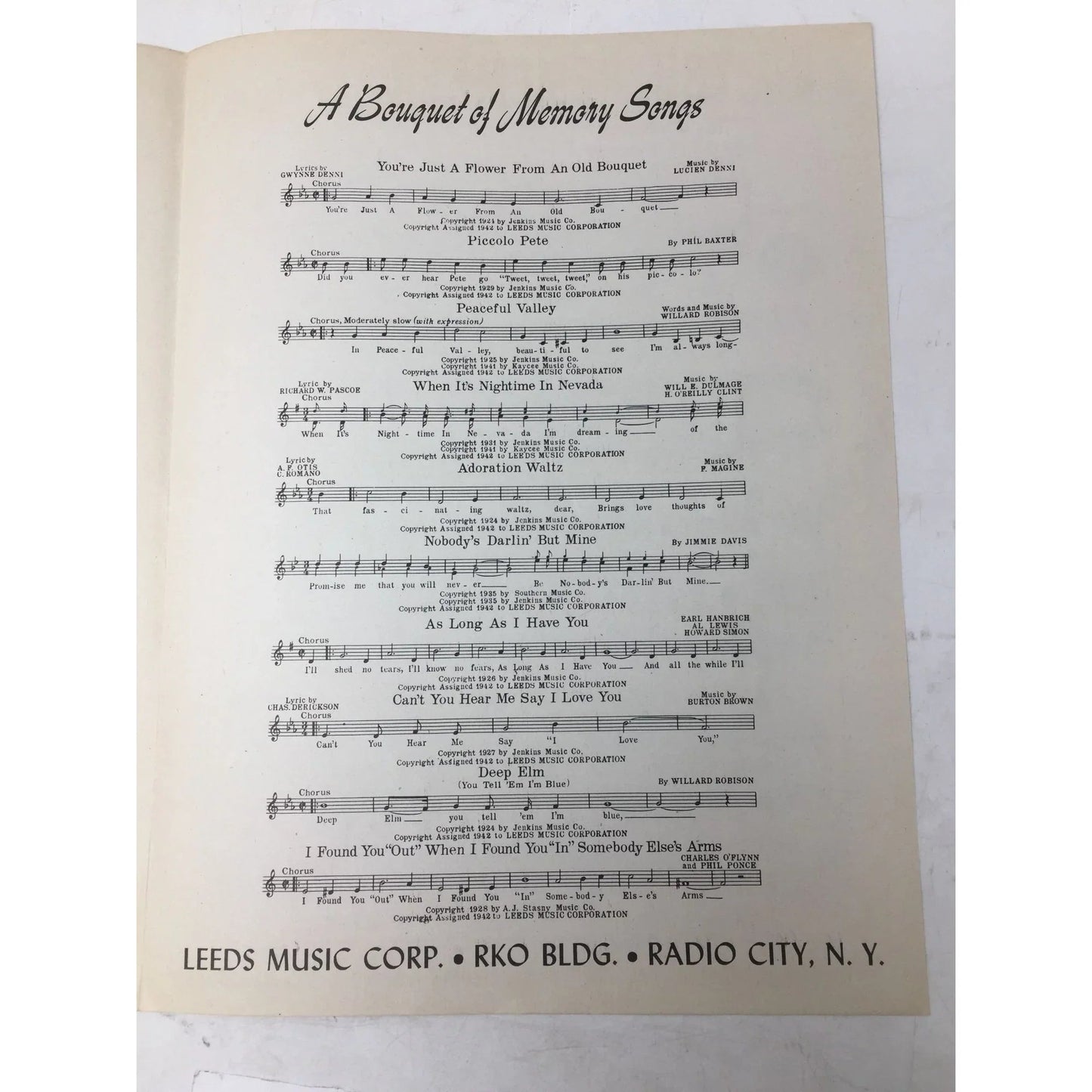 Vintage 1942 Sheet Music Book - ''Keep Smilin', Keep Laughin', Be Happy'' - A+ Stuff - SHEET MUSIC - A+ Stuff