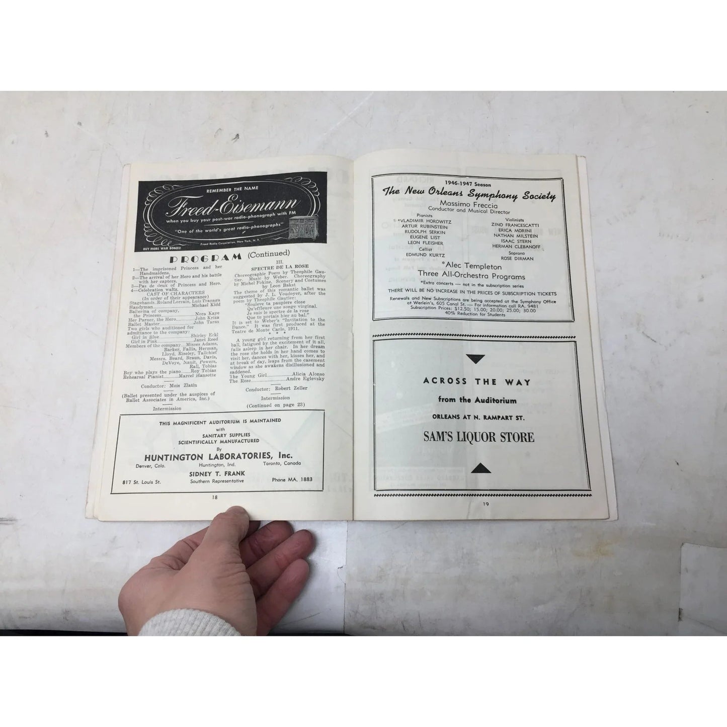 Vintage 1946 program for the Ballet Theatre performance - A+ Stuff - books - A+ Stuff