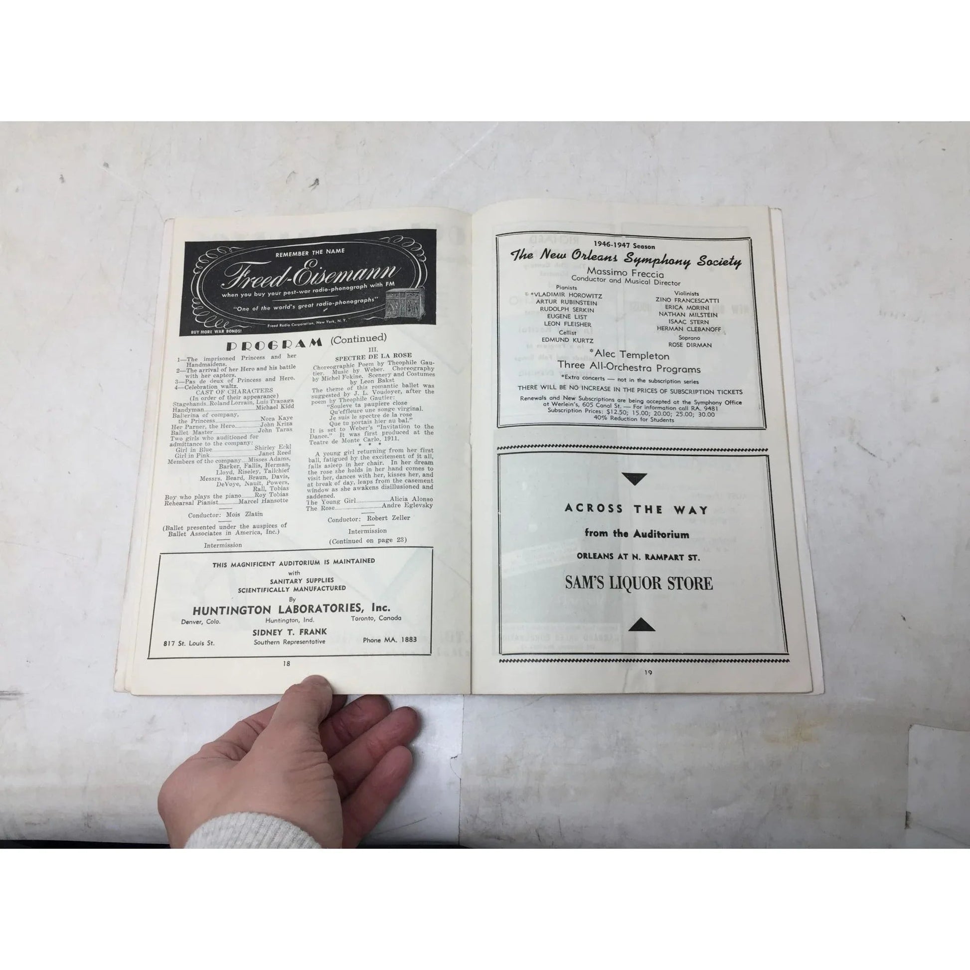 Vintage 1946 program for the Ballet Theatre performance - A+ Stuff - books - A+ Stuff