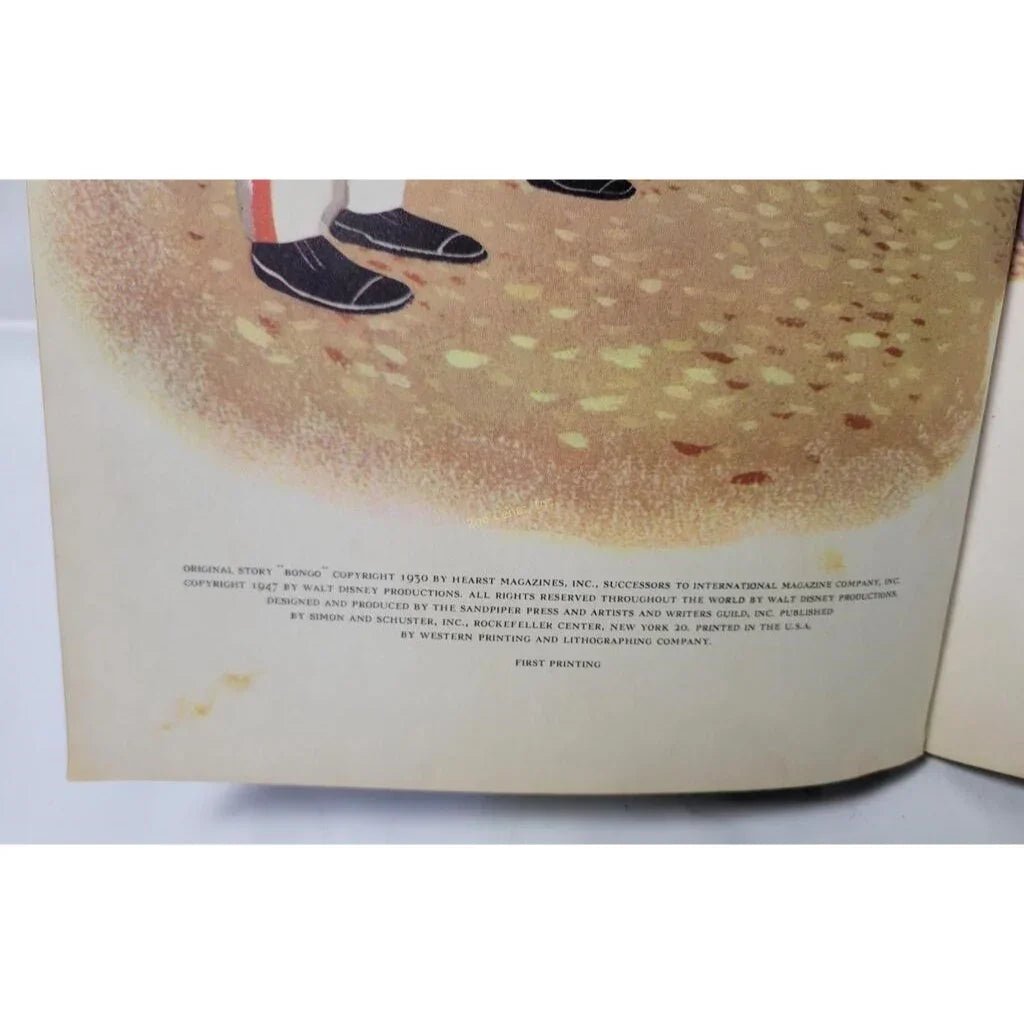 Vintage 1947 Walt Disney's BONGO Hardcover Book - A Walt Disney Book (First printing) - Disney - Books - A+ Stuff