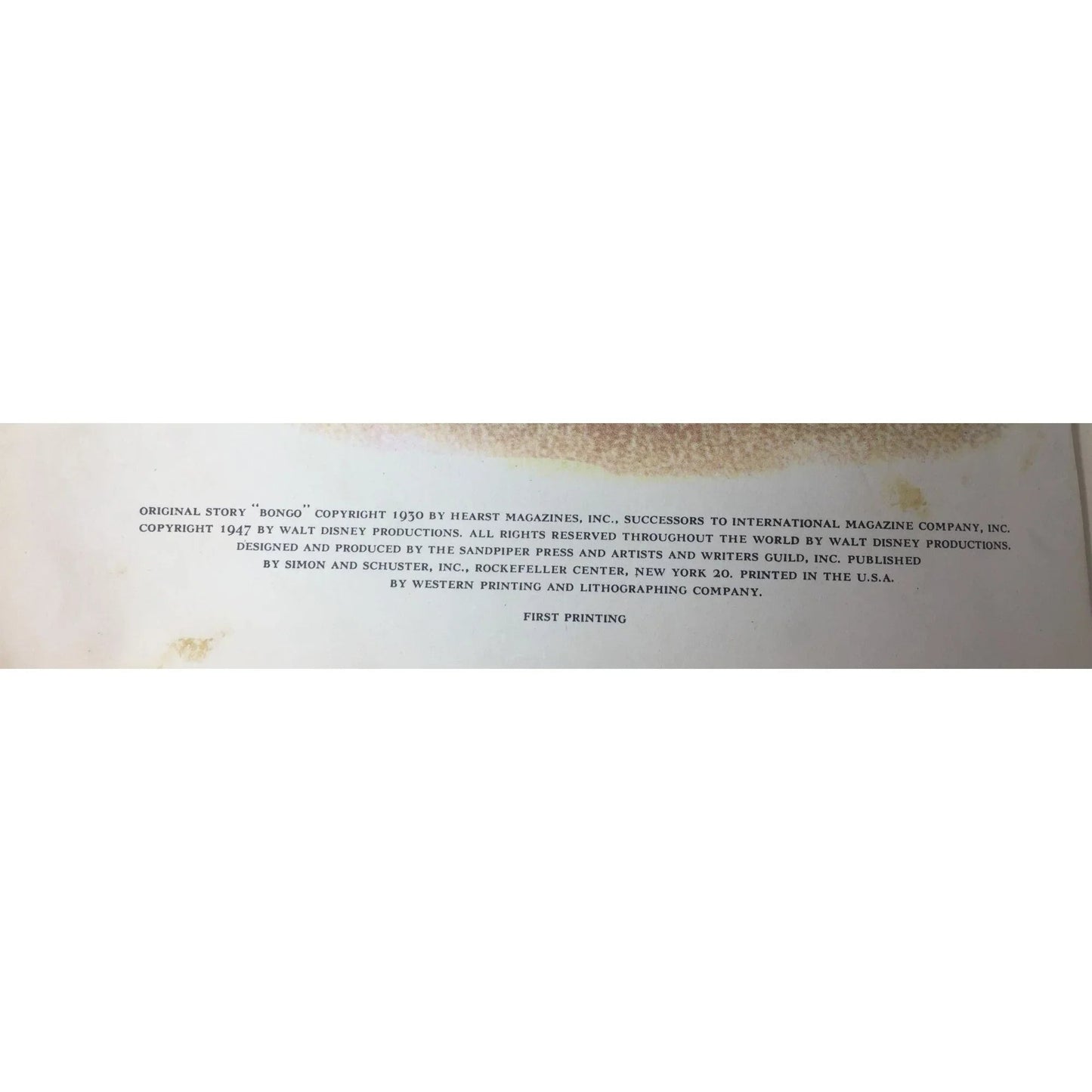 Vintage 1947 Walt Disney's BONGO Hardcover Book - A Walt Disney Book (First printing) - Disney - Books - A+ Stuff