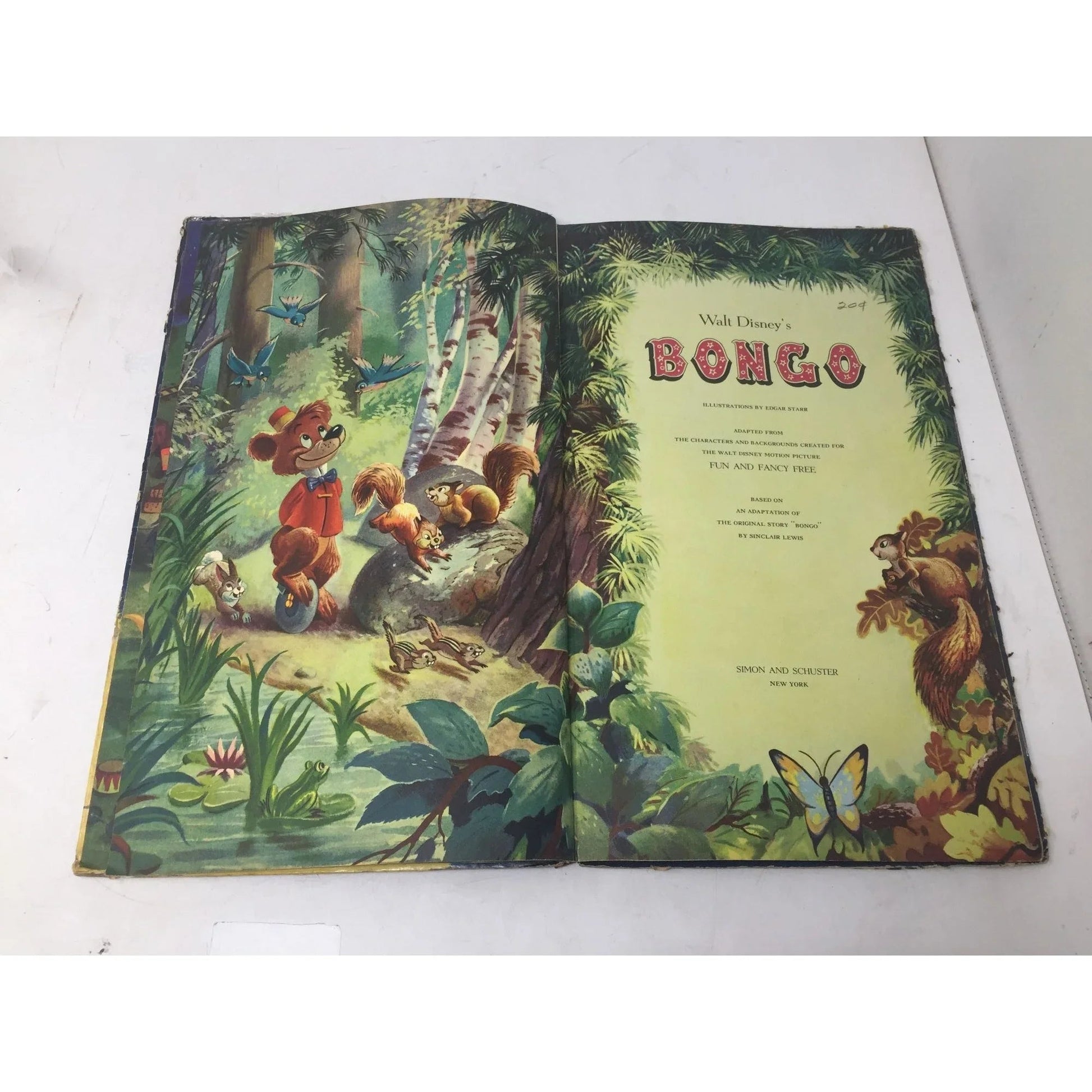 Vintage 1947 Walt Disney's BONGO Hardcover Book - A Walt Disney Book (First printing) - Disney - Books - A+ Stuff