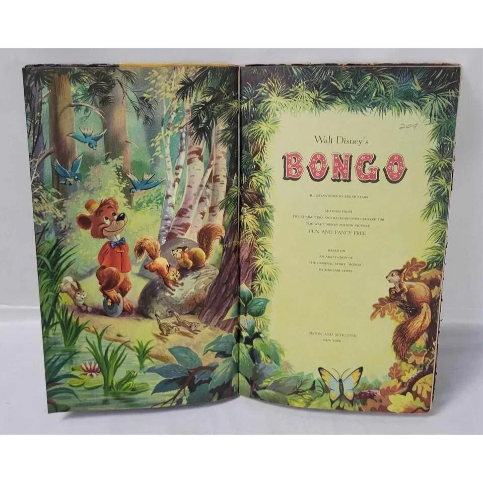 Vintage 1947 Walt Disney's BONGO Hardcover Book - A Walt Disney Book (First printing) - Disney - Books - A+ Stuff