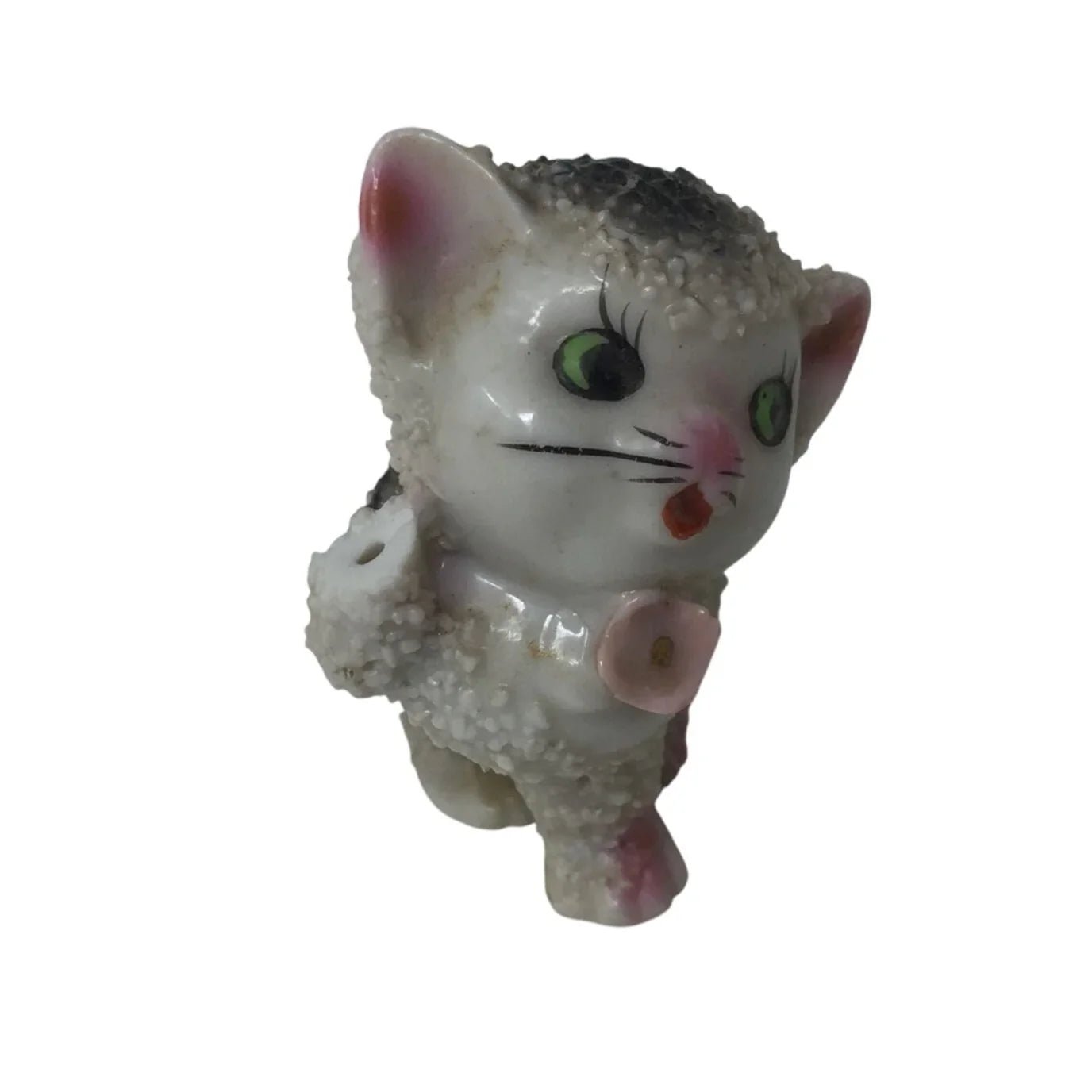 Vintage 1950s Kitten with Raised Paw Figurine - Made in Japan - A+ Stuff - Figurines - A+ Stuff