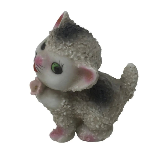 Vintage 1950s Kitten with Raised Paw Figurine - Made in Japan - A+ Stuff - Figurines - A+ Stuff