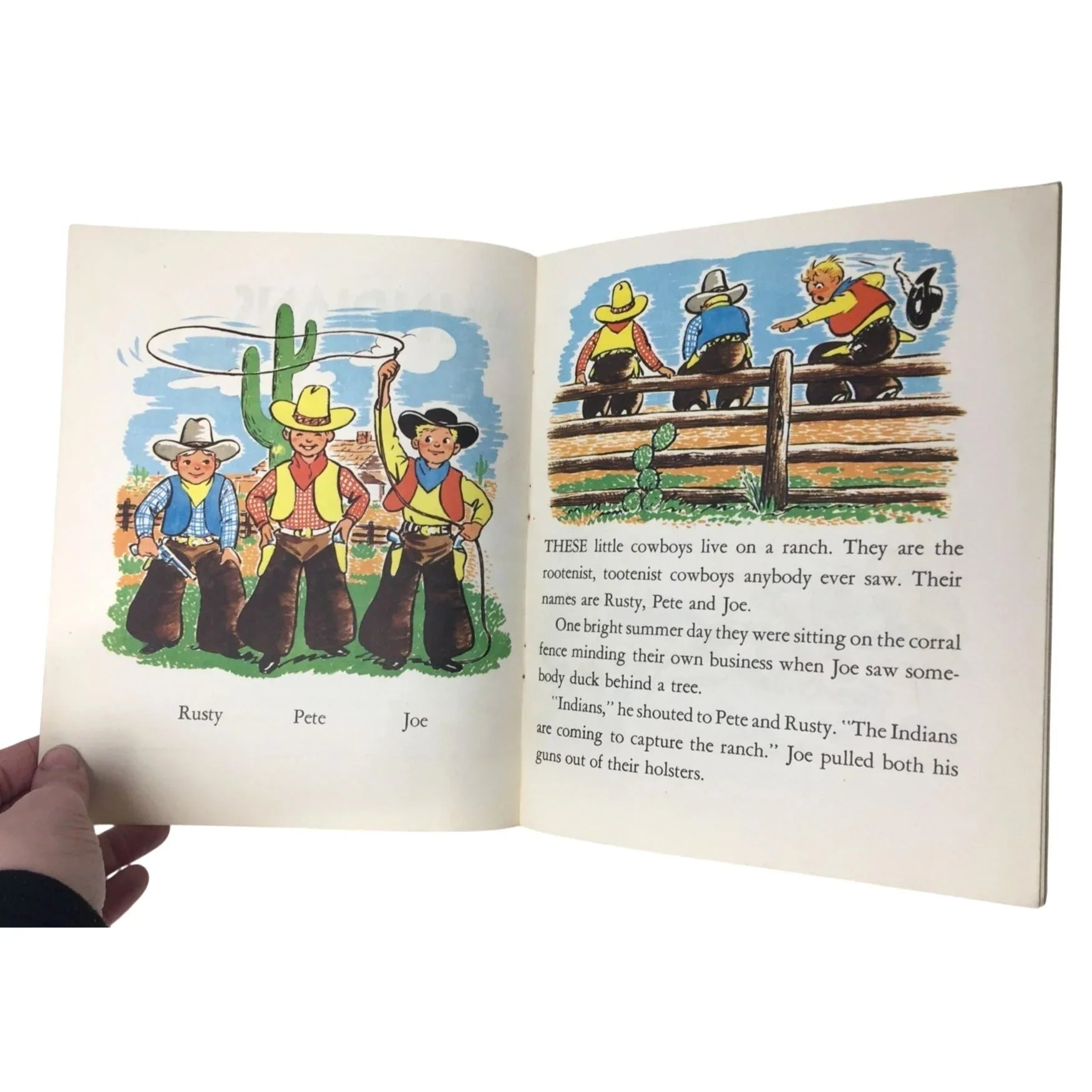 Vintage 1951 Pop Up Cowboys and Indians Book Published by AVON Kiddie Books, Inc. - Avon Kiddie Books - Vintage Books - A+ Stuff