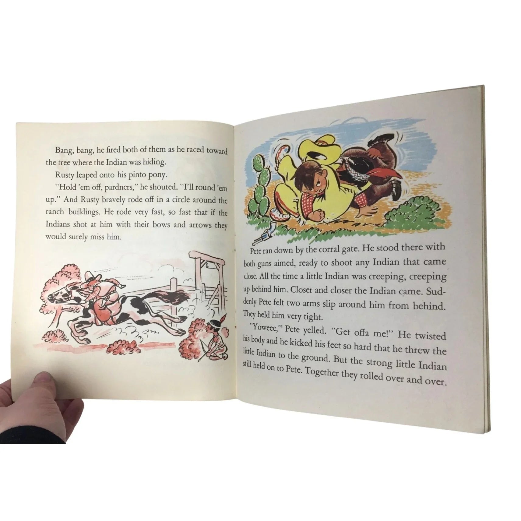 Vintage 1951 Pop Up Cowboys and Indians Book Published by AVON Kiddie Books, Inc. - Avon Kiddie Books - Vintage Books - A+ Stuff