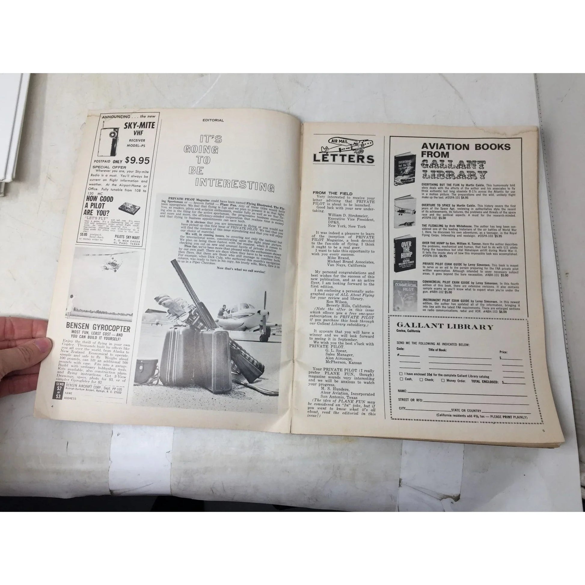 Vintage 1965 Private Pilot magazine - A+ Stuff - Magazine - A+ Stuff