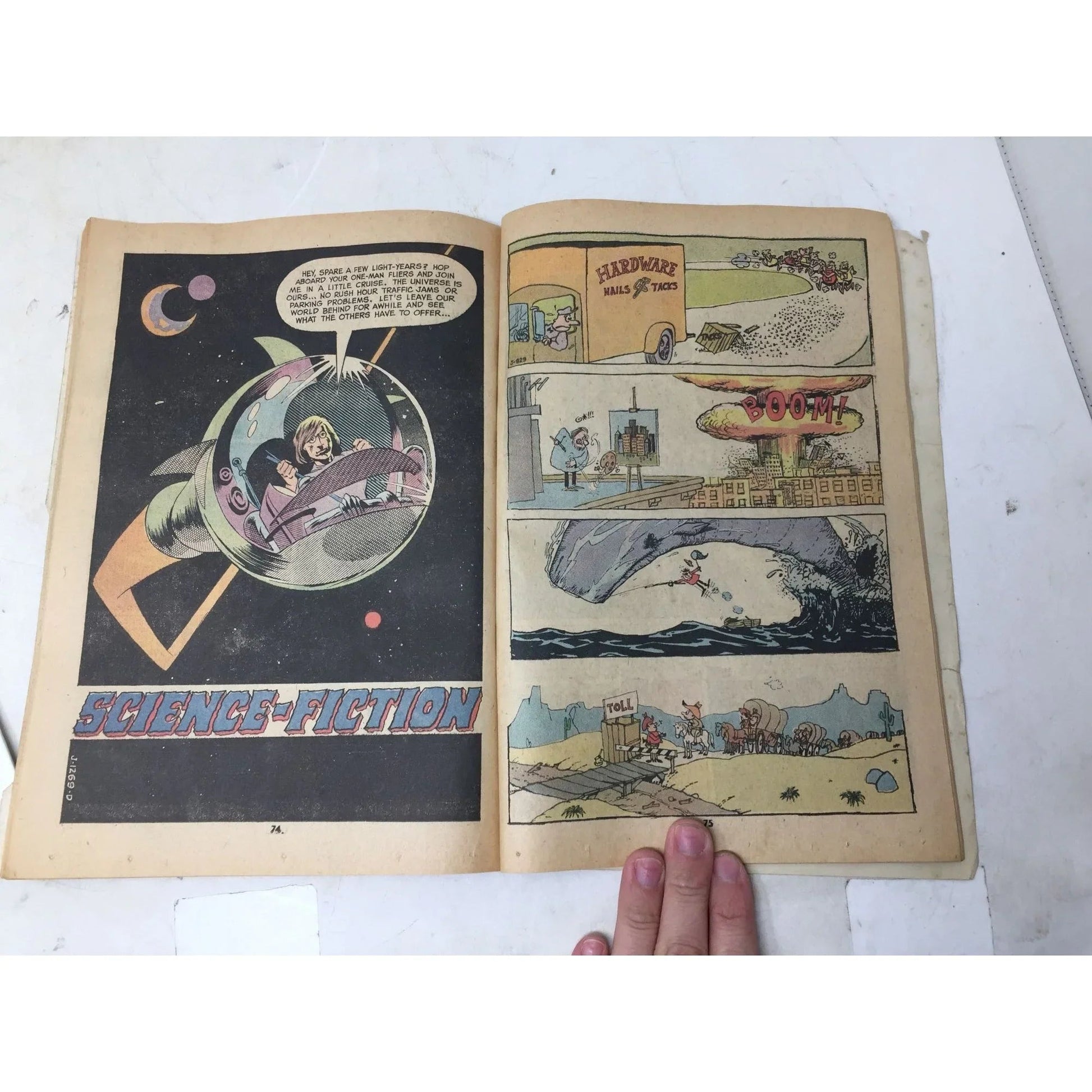 Vintage 1971 - DC 100 Super Spectacular Pages 4 Weird Comic Book - A+ Stuff - comic books - A+ Stuff