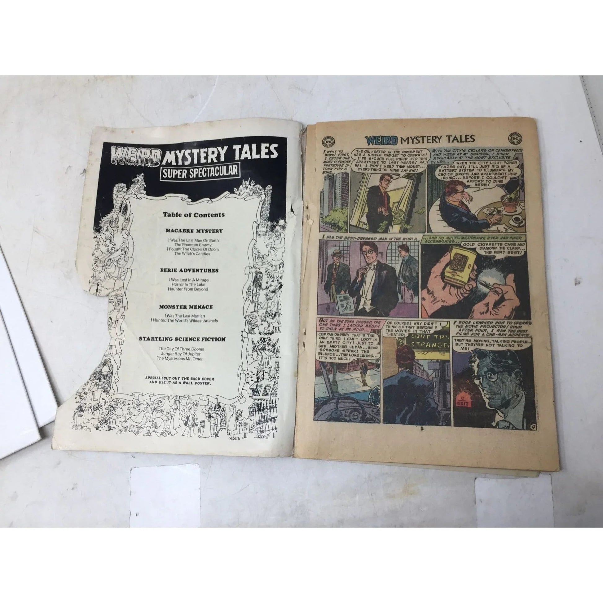 Vintage 1971 - DC 100 Super Spectacular Pages 4 Weird Comic Book - A+ Stuff - comic books - A+ Stuff