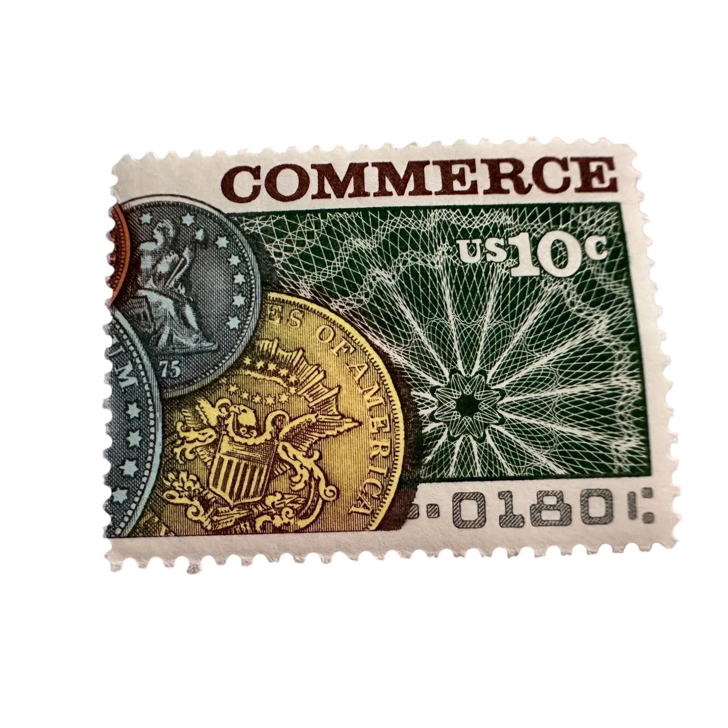 VINTAGE 1975 COMMERCE US 10 CENT POSTAGE STAMP - A+ Stuff - Stamp - A+ Stuff