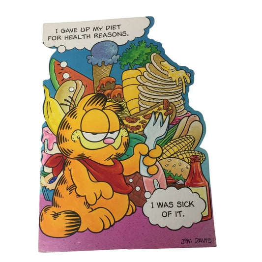 Vintage 1978 Garfield Hallmark Stand - Up Cardboard Cut Out - A+ Stuff - Collectibles - A+ Stuff