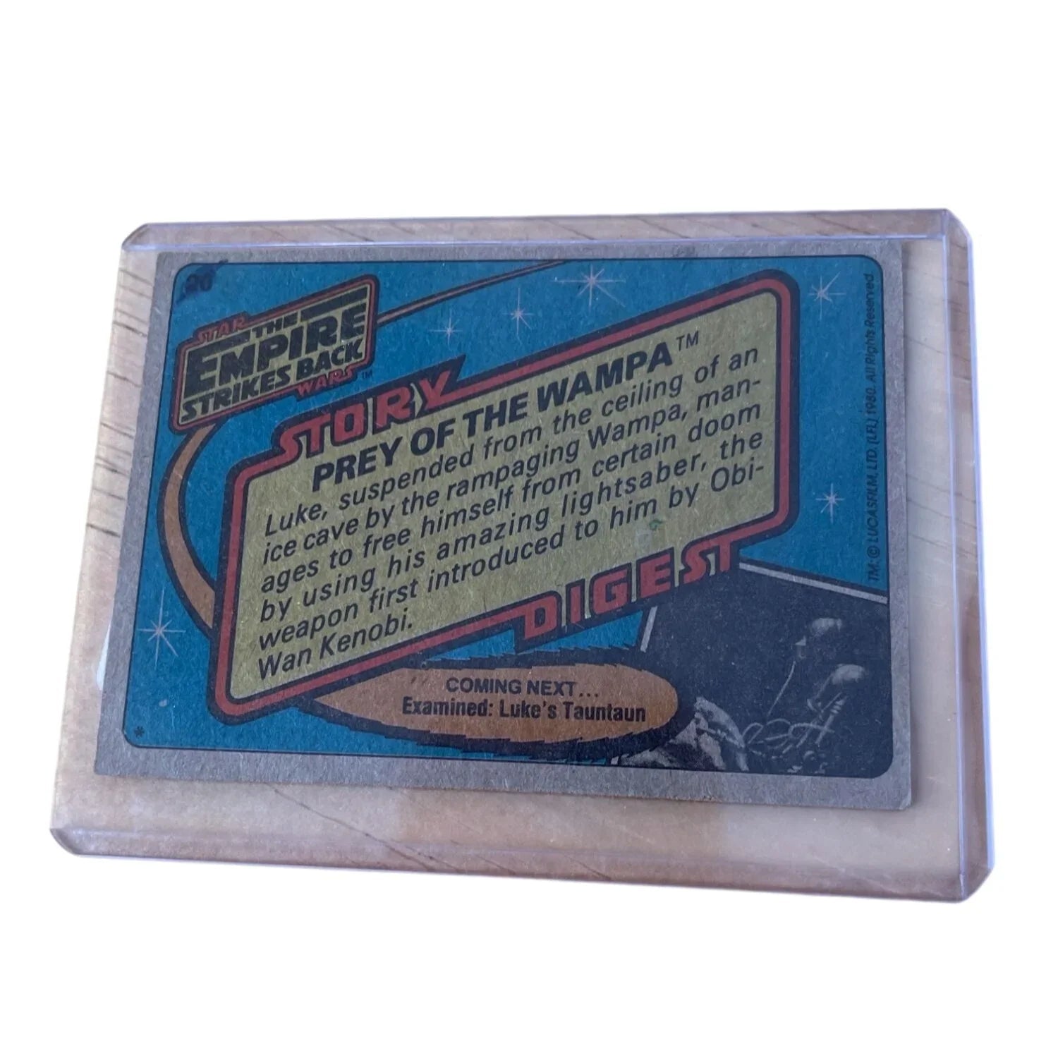 Vintage 1980 Star Wars Trading Card - ''Prey of the Wampa'' The Empire Strikes Back - A+ Stuff - Collectible Trading Cards - A+ Stuff