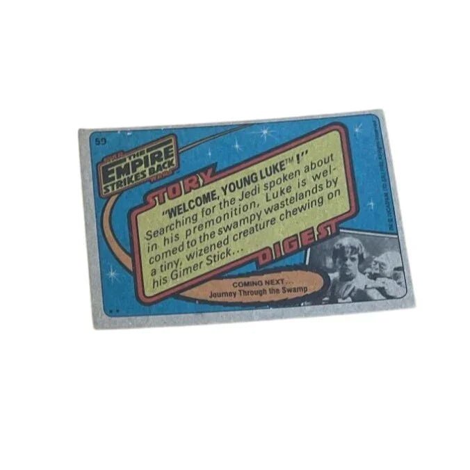 Vintage 1980 Star Wars Trading Card - ''Welcome, Young Luke'' The Empire Strikes Back - A+ Stuff - Collectible Trading Cards - A+ Stuff