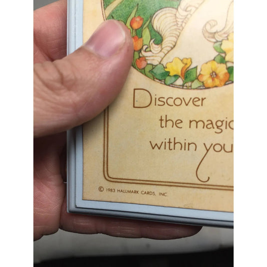 Vintage 1983 Hallmark Unicorn Plaque ''Discover the magic within yourself'' - hallmark - art print - A+ Stuff