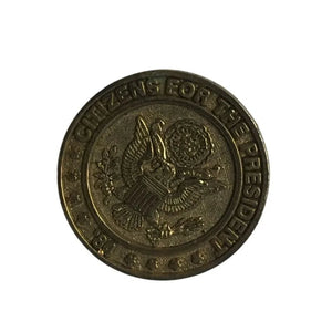 VINTAGE 1984 CITIZENS FOR THE PRESIDENT GOLD TONE PIN