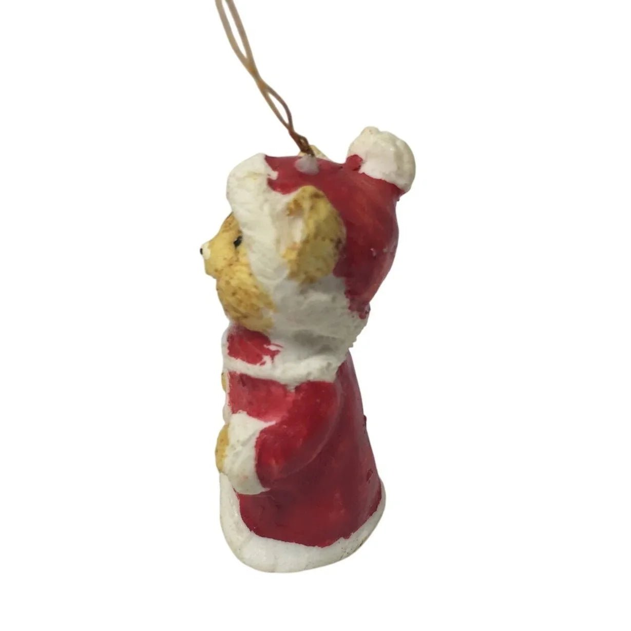 Vintage 1985 Miniature Christmas Bear Christmas Tree Ornament - A+ Stuff - Holiday Ornaments - A+ Stuff
