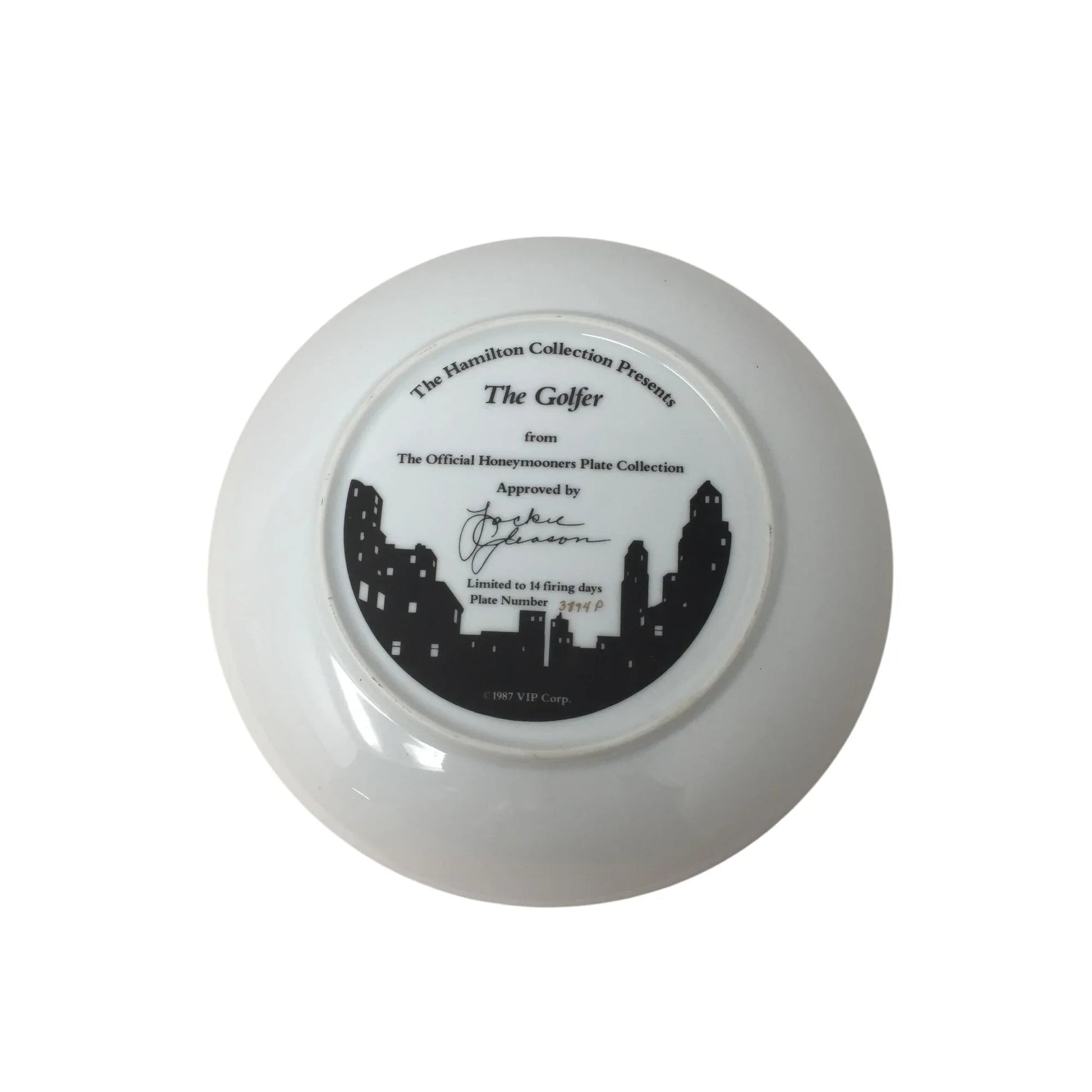 Vintage 1987 ''The Golfer'' Plate - The Official Honeymooners Plate Collection - A+ Stuff - Plates - A+ Stuff