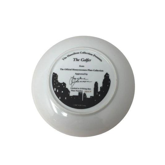 Vintage 1987 ''The Golfer'' Plate - The Official Honeymooners Plate Collection - A+ Stuff - Plates - A+ Stuff