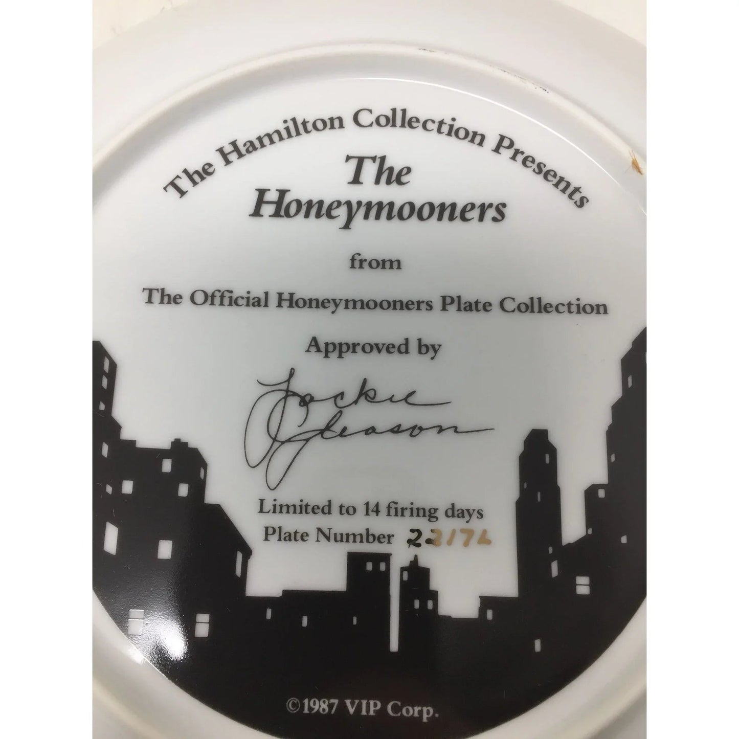 Vintage 1987 The Honeymooners from The Official Honeymooners Plate Collection - A+ Stuff - Plates - A+ Stuff