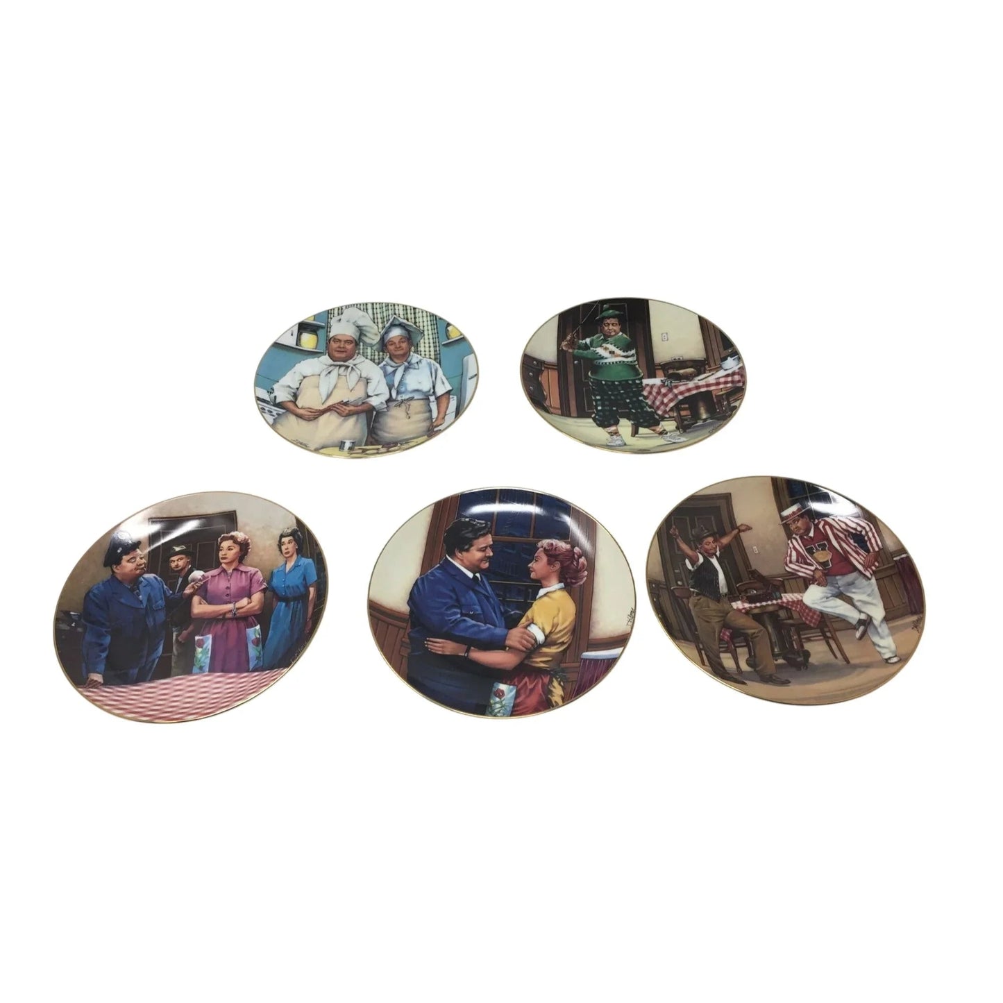 Vintage 1987/1988 Collectible Plates - The Official Honeymooners Plate Collection (5) - A+ Stuff - Plates - A+ Stuff