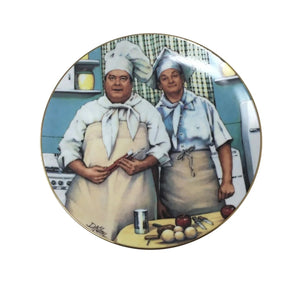Vintage 1988 Plate- The TV Chefs from The Official Honeymooners Plate Collection