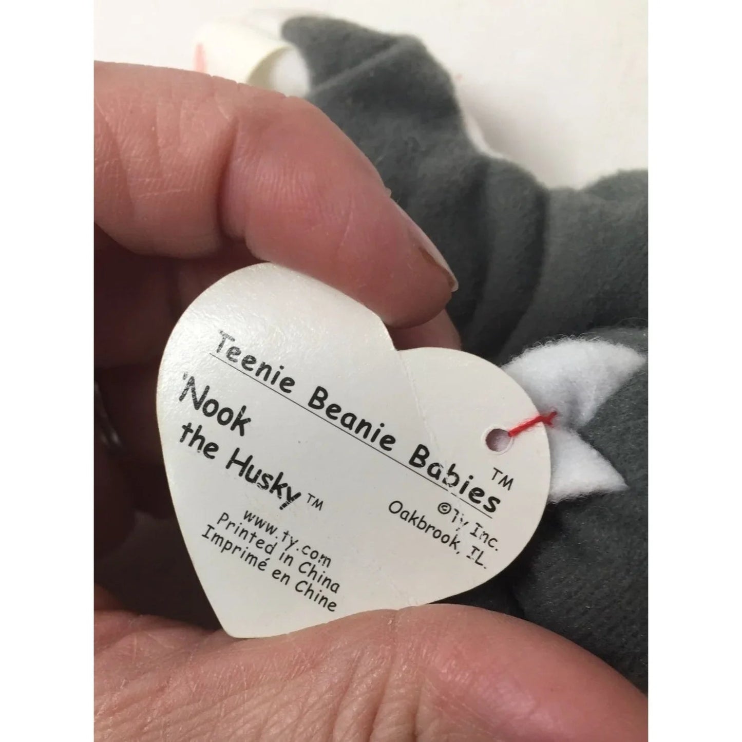 Vintage 1993 Original Teenie Beanie Babies ''Nook the Husky'' - ty - Plush Toys / Stuffed Animals - A+ Stuff