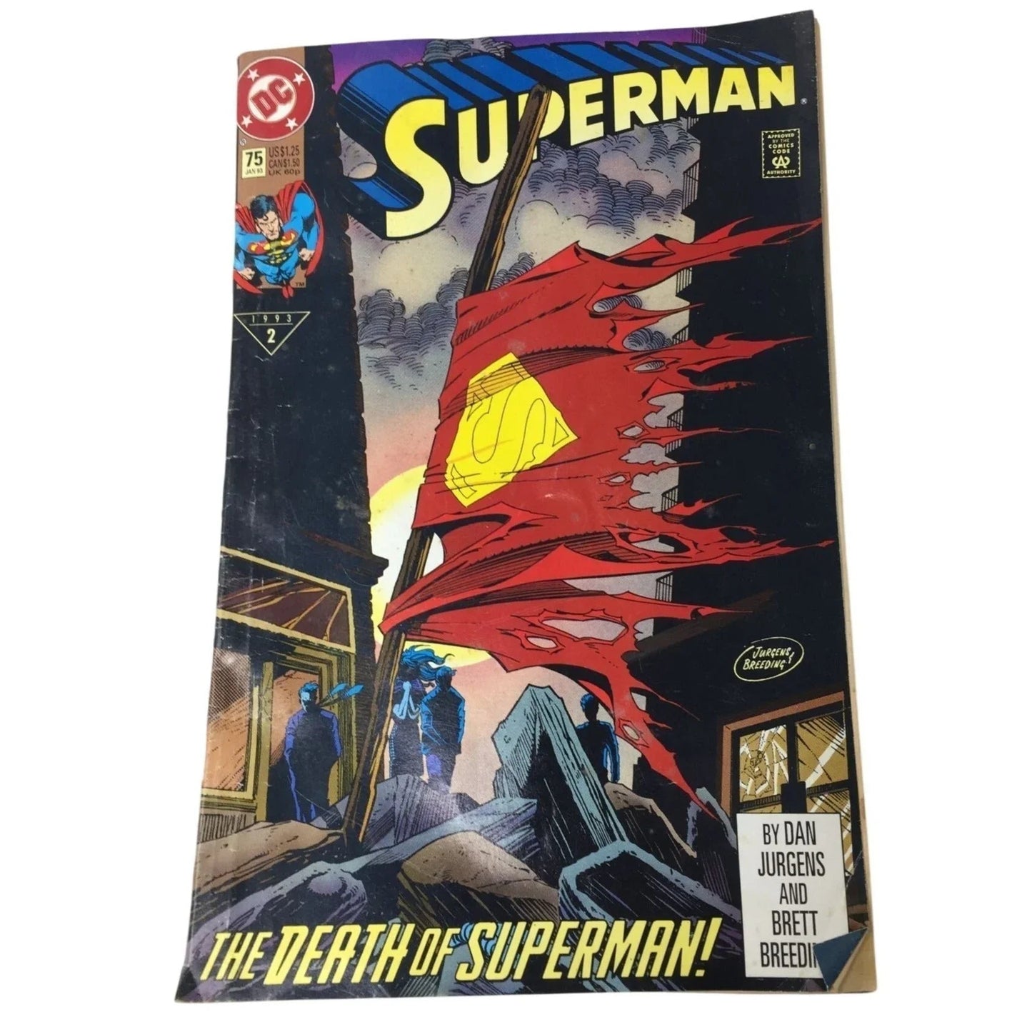 Vintage 1993 ''SUPERMAN The Death of Superman!'' - Vintage Comic Book - A+ Stuff - comic books - A+ Stuff