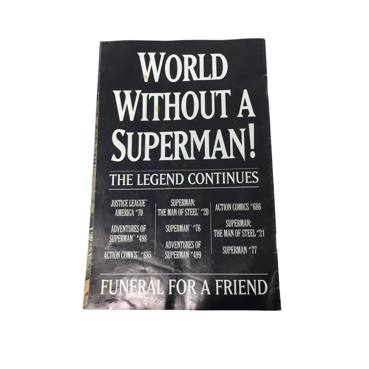 Vintage 1993 ''SUPERMAN The Death of Superman!'' - Vintage Comic Book - A+ Stuff - comic books - A+ Stuff